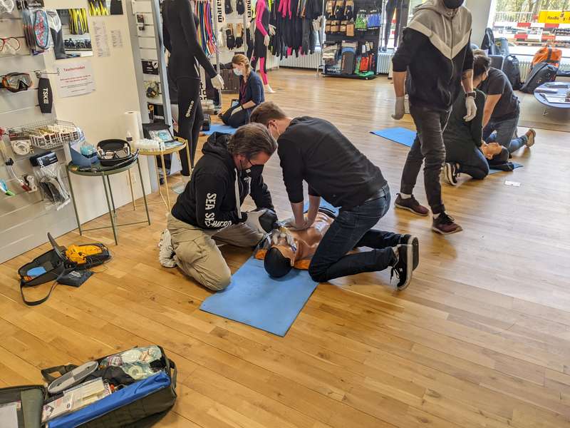 EMTs Performing CPR Training